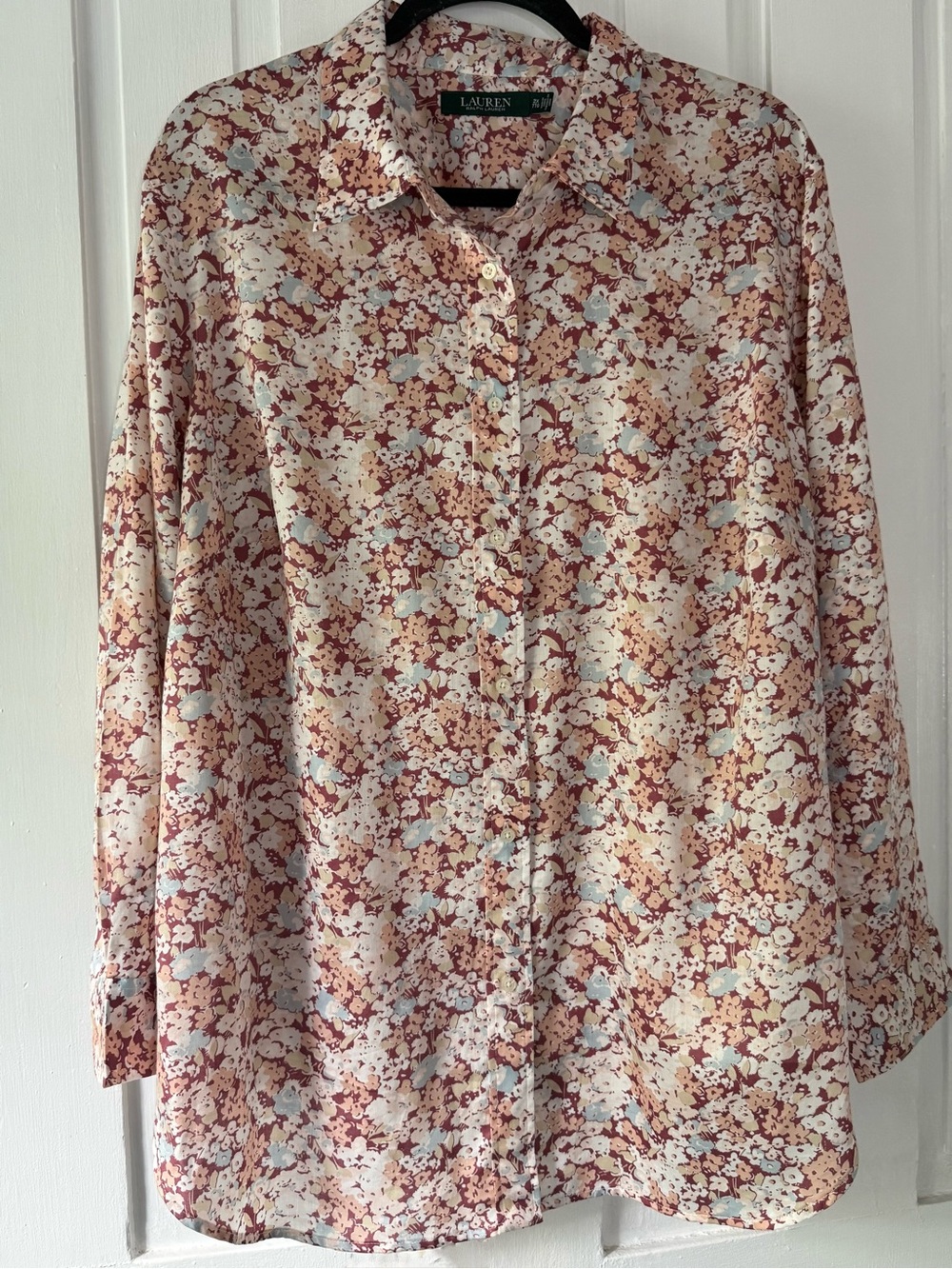 Lauren Ralph Lauren NWOT Floral Cotton Button Down Shirt - 2X